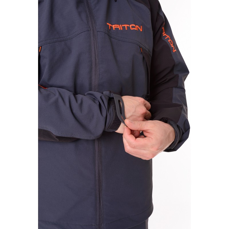 Костюм мужской Triton Gear Reptil, ткань SoftShell APEX, серый/черный, размер 52-54 (L), 170-176 см