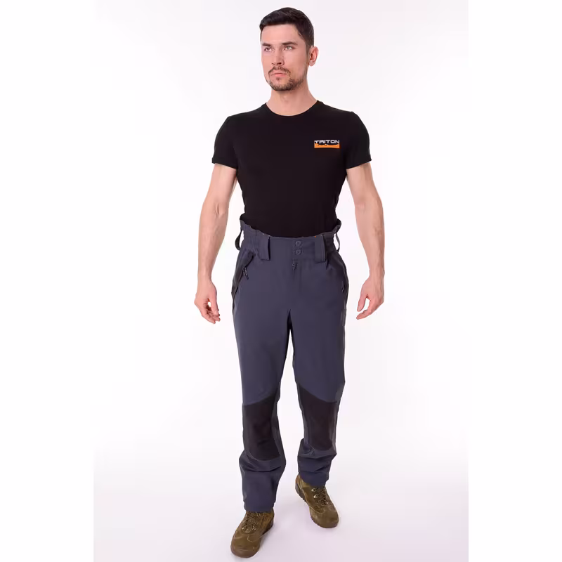 Костюм мужской Triton Gear Reptil, ткань SoftShell APEX, серый/черный, размер 48-50 (M), 182-188 см