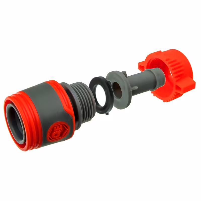 Соединитель быстроразъемный с аквастопом для шланга Quattro Elementi, 1/2"