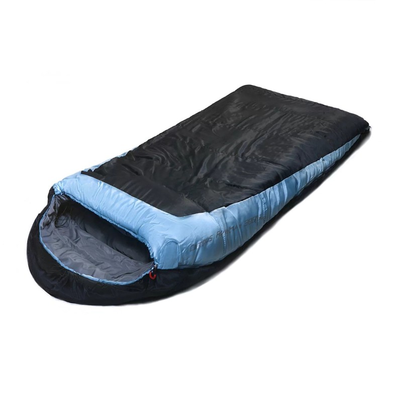 Мешок спальный Campus Adventure 300SQ L-zip, черный/голубой (до -8°С)