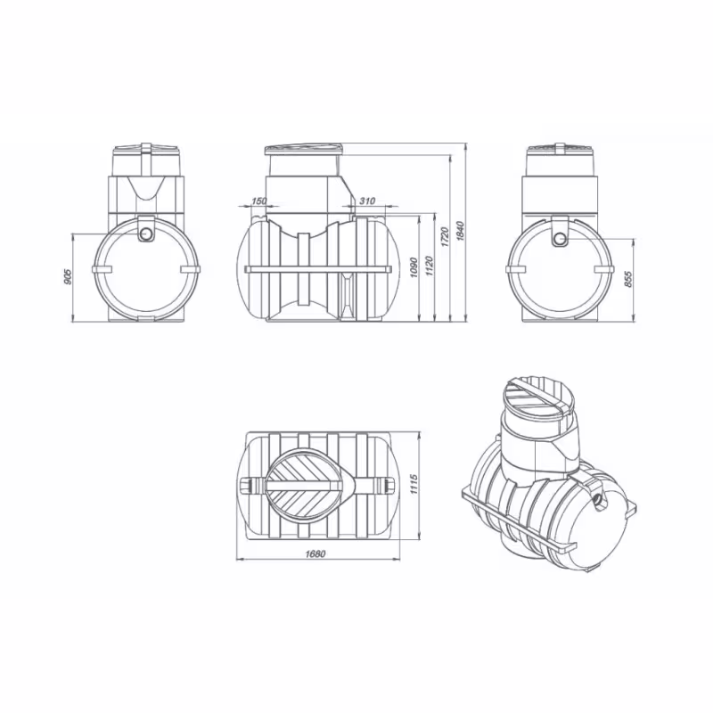 Септик Экопром Rostok Дачный, 1500 л