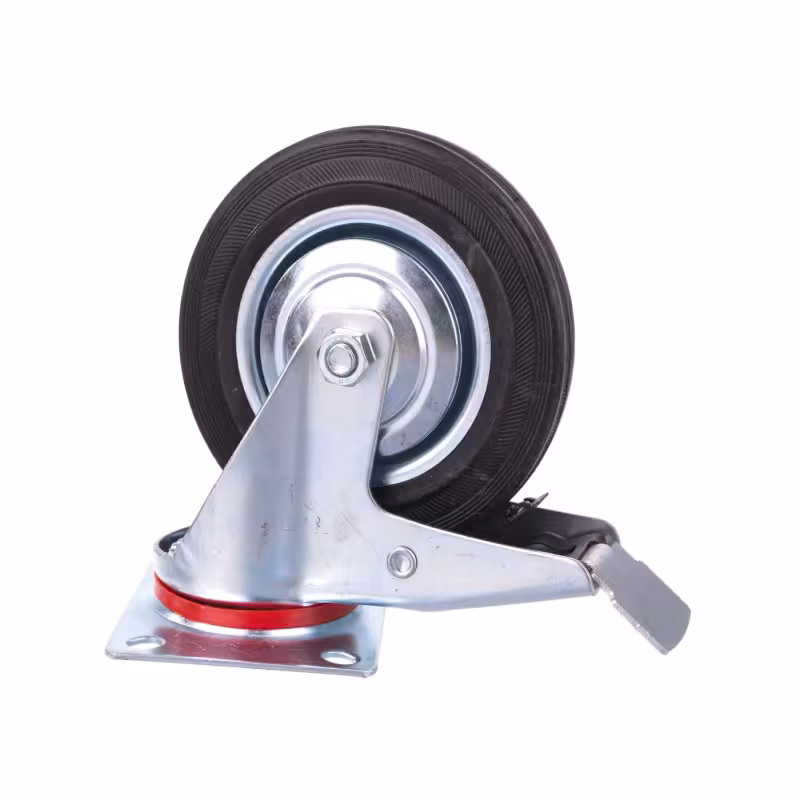 Колесо промышленное SCb 80 поворотное с тормозом Longway С-3302-SLS-200-F18
