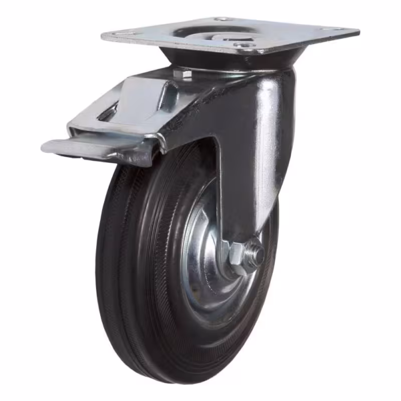 Колесо промышленное SCb 80 поворотное с тормозом Longway С-3302-SLS-200-F18