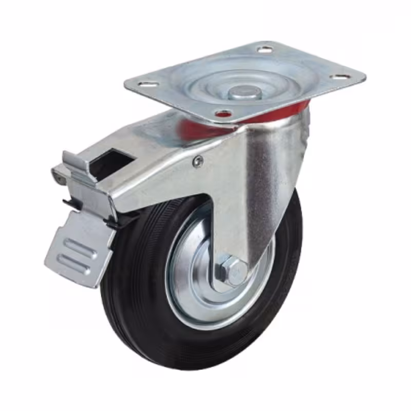 Колесо промышленное SCb 80 поворотное с тормозом Longway С-3302-SLS-200-F18