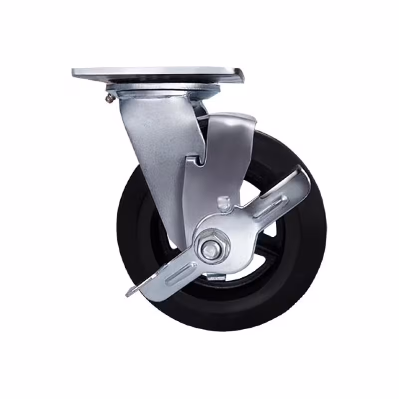 Колесо большегрузное Longway SCdb 63 поворотное с тормозом (150x50мм, 230кг) с опорой