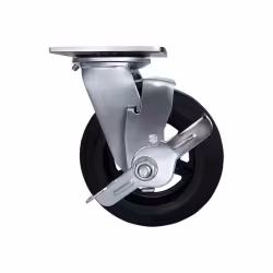 Колесо большегрузное Longway SCdb 80 поворотное с тормозом (200x50мм, 280кг) с опорой