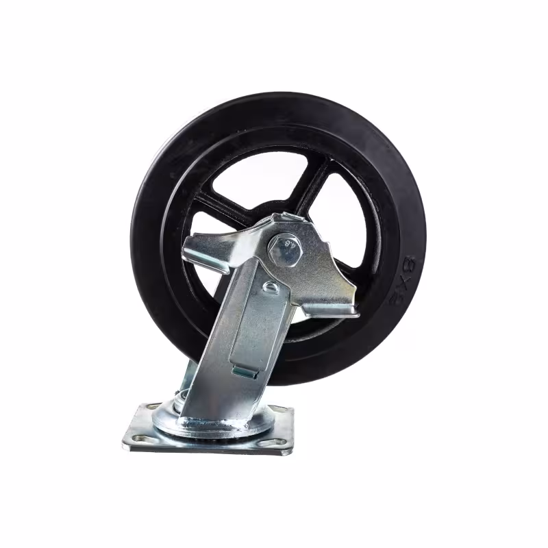 Колесо большегрузное Longway SCdb 80 поворотное с тормозом (200x50мм, 280кг) с опорой