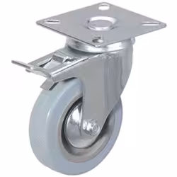 Колесо аппаратное Longway SCgb 93 поворотное с тормозом (75x23, 50кг) с опорой