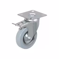 Колесо аппаратное Longway SCgb 55 поворотное с тормозом (125x27, 100кг) с опорой