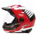 Мотошлем Legion Vertus Apis, красный/белый/черный, размер XXXL