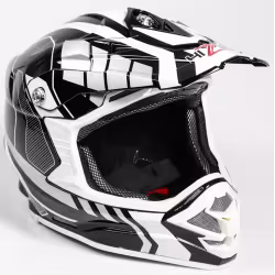 Мотошлем Hizer B6195, черный/белый, размер M