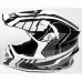 Мотошлем Hizer B6195, черный/белый, размер M