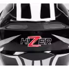 Мотошлем Hizer B6195, черный/белый, размер M