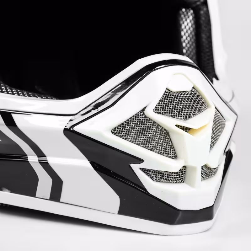 Мотошлем Hizer B6195, черный/белый, размер M