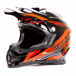 Мотошлем Hizer B6196, черный/красный, размер L