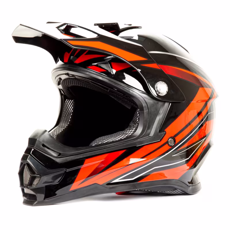 Мотошлем Hizer B6196, черный/красный, размер L