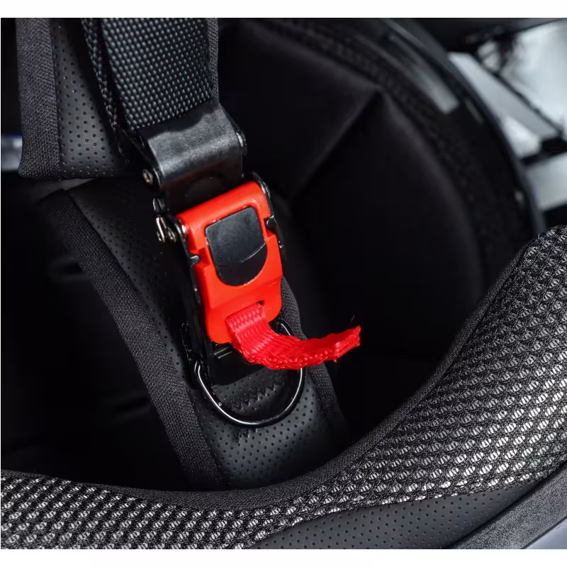 Мотошлем Hizer B6196, черный/голубой, размер S