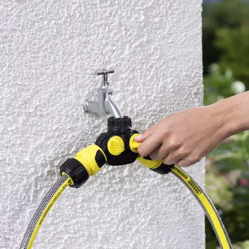 Распределитель 2-х канальный Karcher G3/4, G1/2 для систем полива 