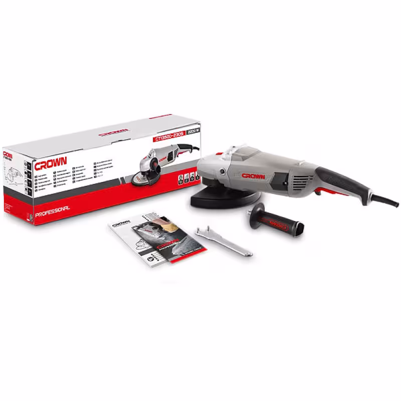 Шлифмашина угловая сетевая Crown CT13500-230S