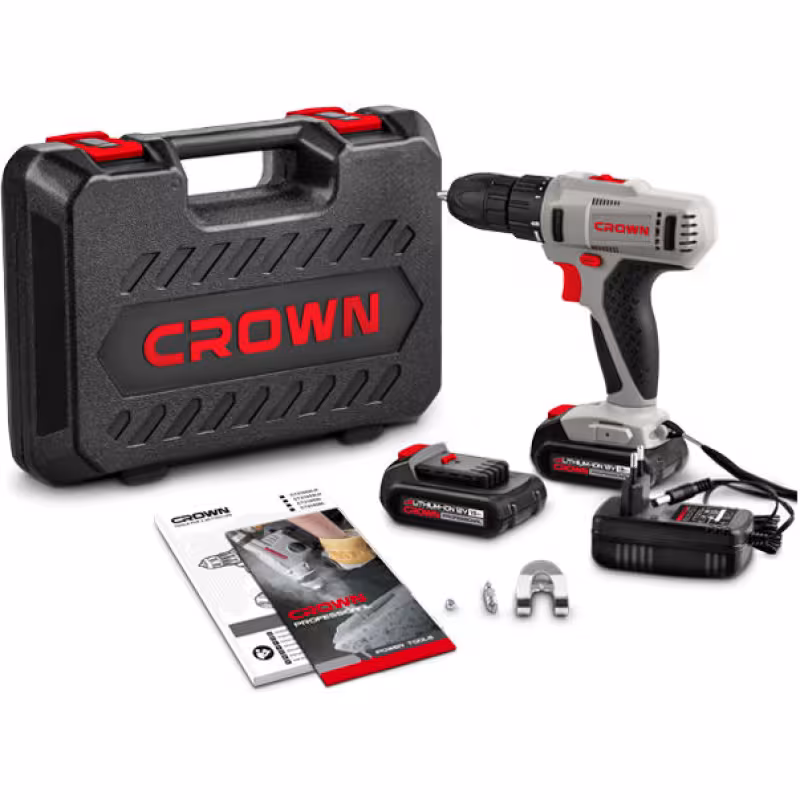 Дрель-шуруповерт аккумуляторная Crown CT21052LH BMC
