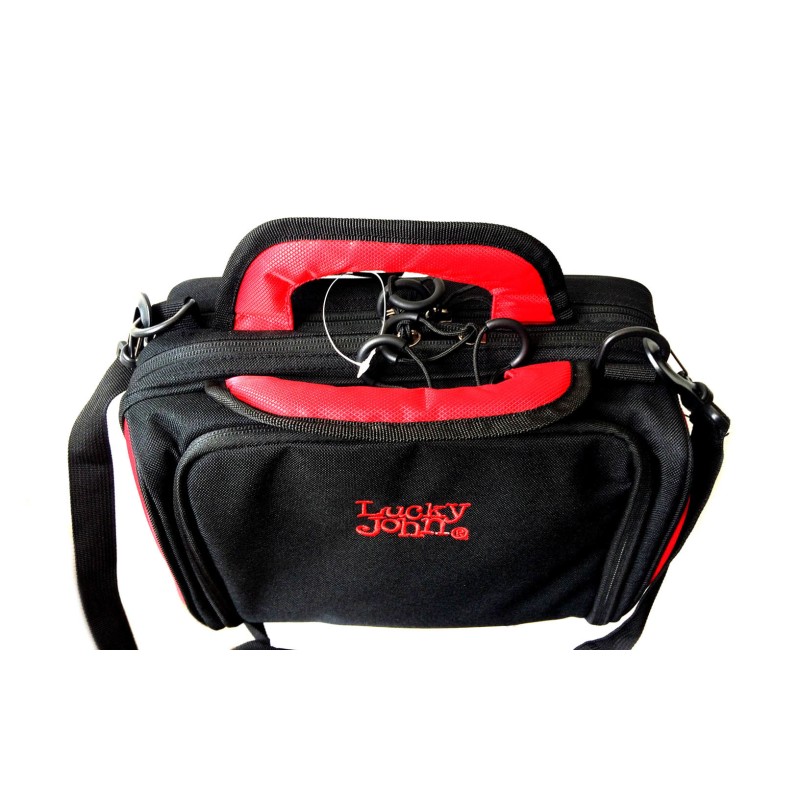 Сумка Lucky John Street Fishing Tackle Bag, черный/красный