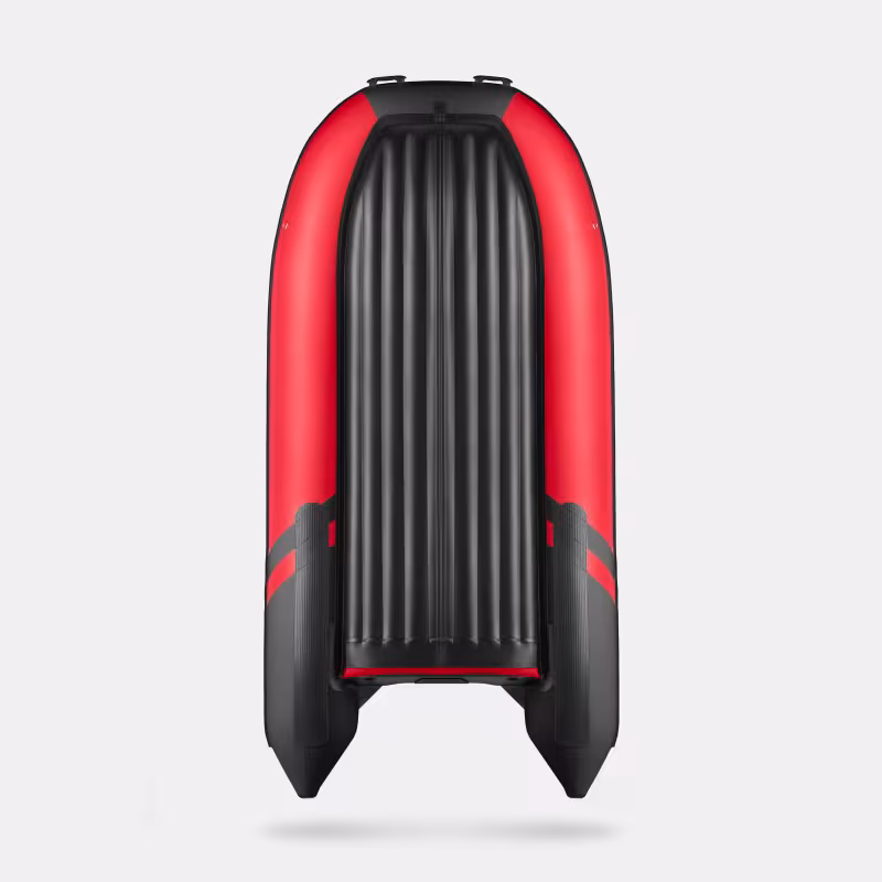 Надувная лодка ПВХ Gladiator E380LT, НДНД, красный/черный