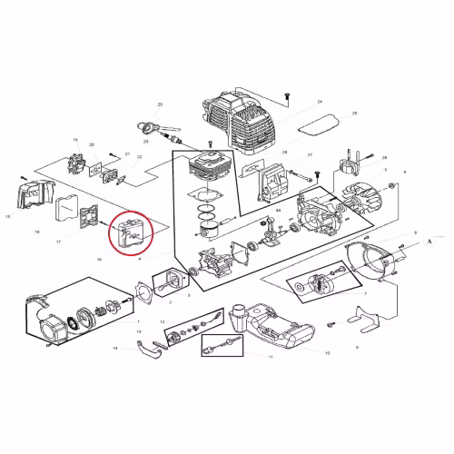 Стойка воздушного фильтра DDE для GB33RD, GB43RD