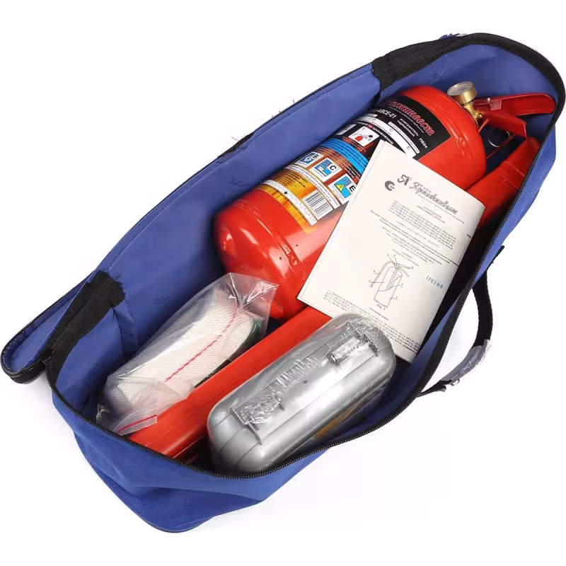 Набор автомобилиста (огнетушитель 2 л, знак авар. остановки, трос букс., аптечка) ФЭСТ