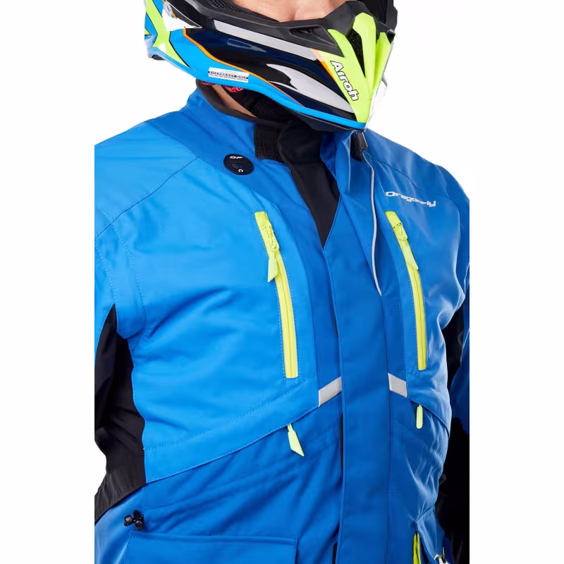 Мотокуртка мужская Dragonfly Freeride, синий/желтый, размер XL, 188 см