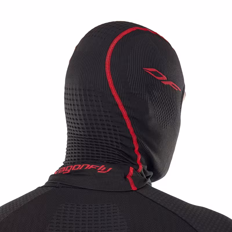 Подшлемник-балаклава Dragonfly 3DThermo Red, черный