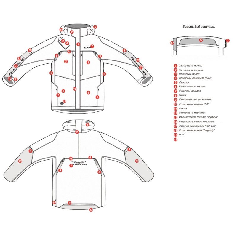 Куртка мужская Dragonfly Quad PRO, желтый/серый/черный, размер L, 182 см