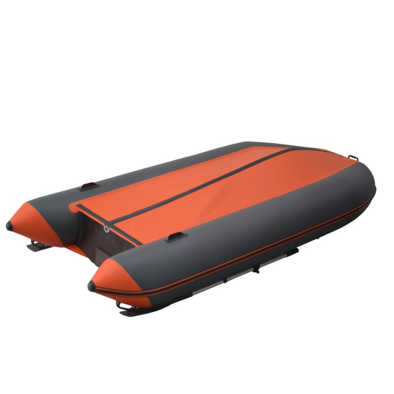Надувная лодка ПВХ Flinc FT360K, пайол фанерный, графитовый/оранжевый