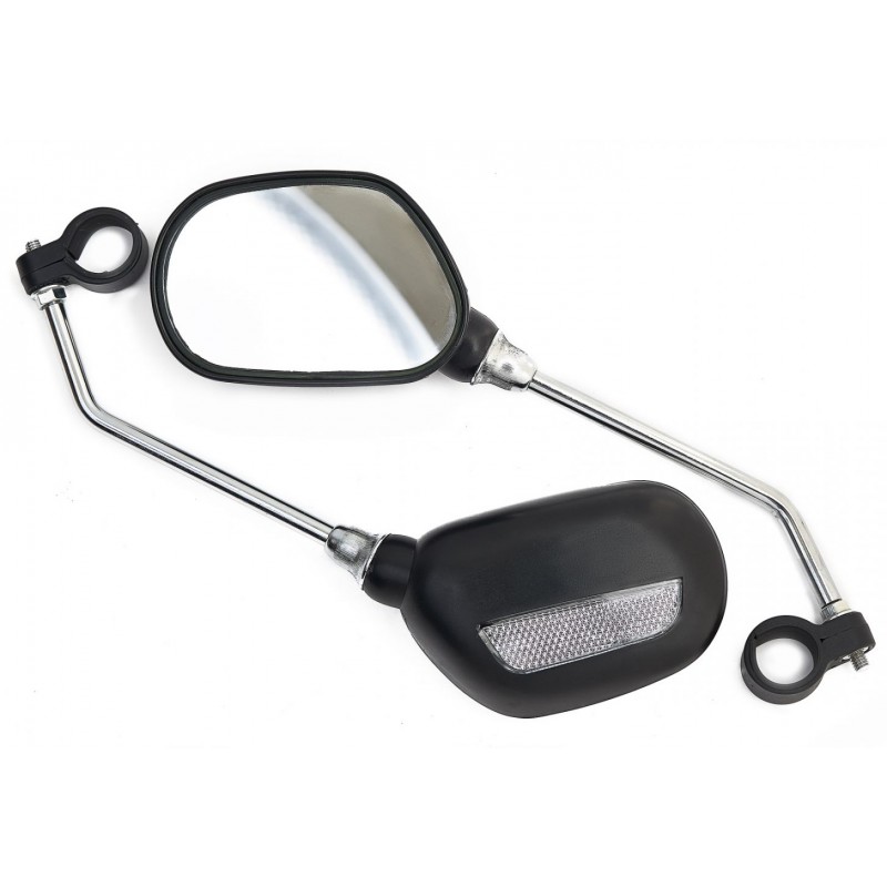 Комплект зеркал заднего вида с катафотами на руль JY-102