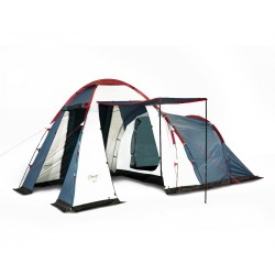 Палатка кемпинговая Canadian Camper Hyppo 4, 4-местная, 434x230x200 см, белый/синий