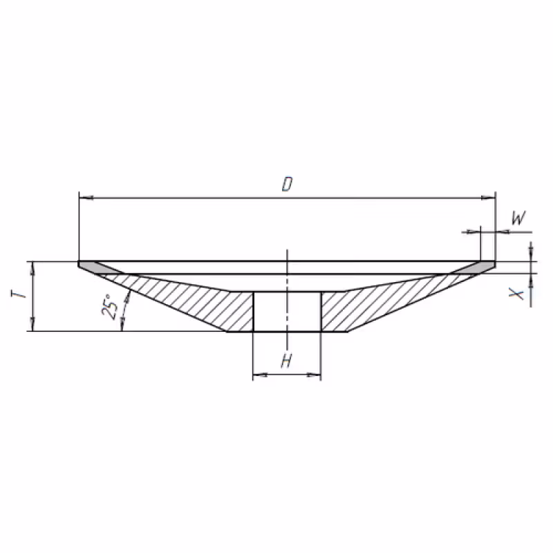 Круг алмазный шлифовальный Луга-Абразив 12R4, 125х3 мм