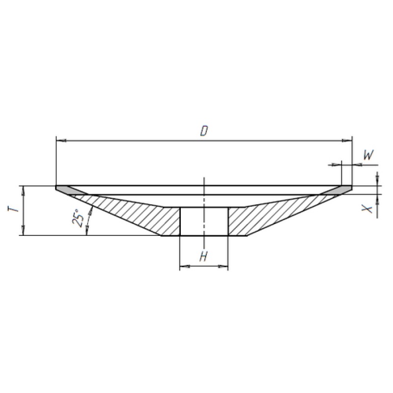 Круг алмазный шлифовальный Луга-Абразив 12R4, 125х3 мм