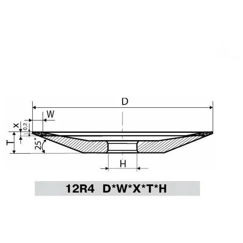Круг алмазный шлифовальный Луга-Абразив 12R4, 125х3 мм