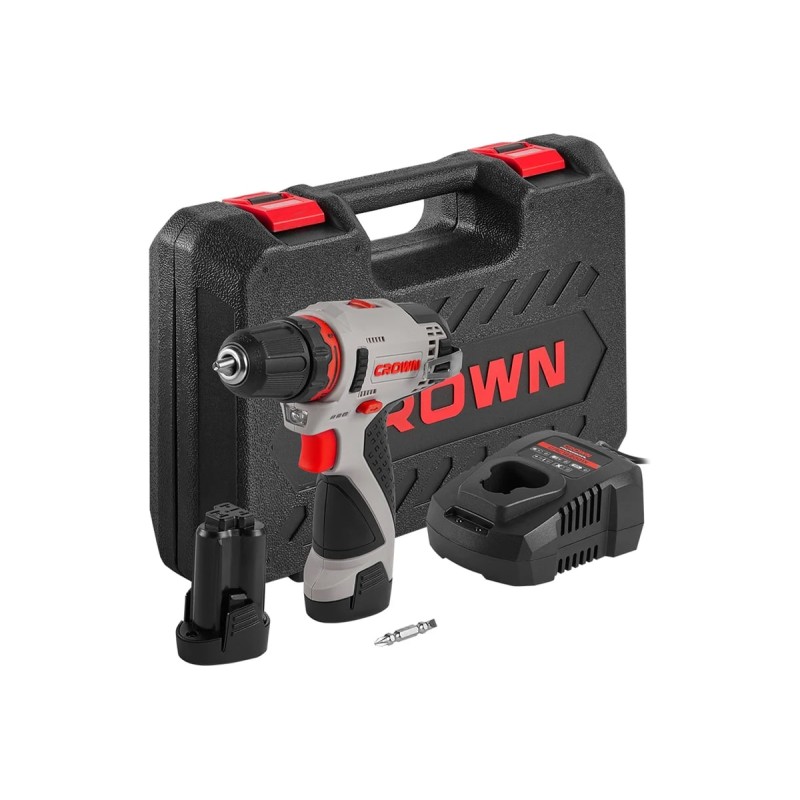 Дрель-шуруповерт аккумуляторная Crown CT21072HX-2 BMC