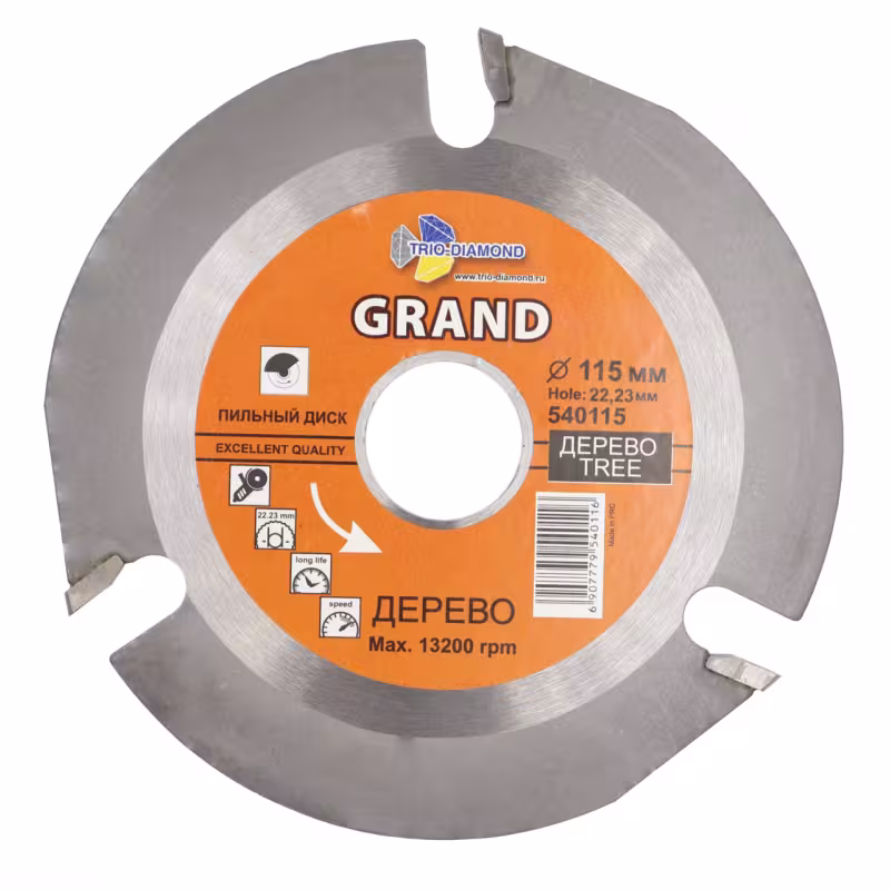 Диск пильный по дереву Trio-Diamond 540115, 115х22мм