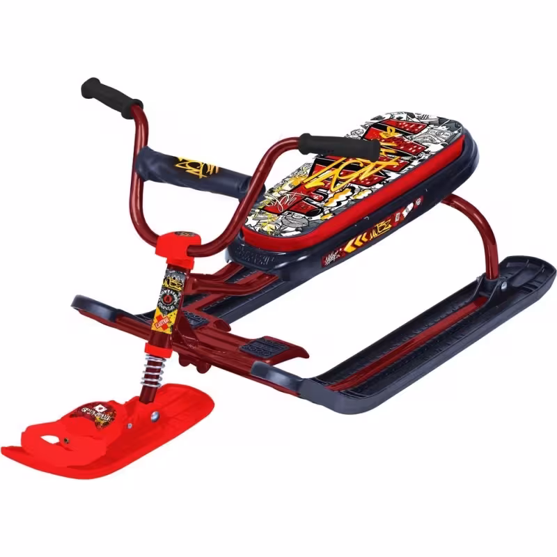 Снегокат Nika Kids Jump Граффити, красный/черный