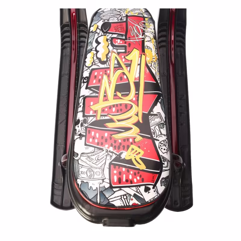 Снегокат Nika Kids Jump Граффити, красный/черный