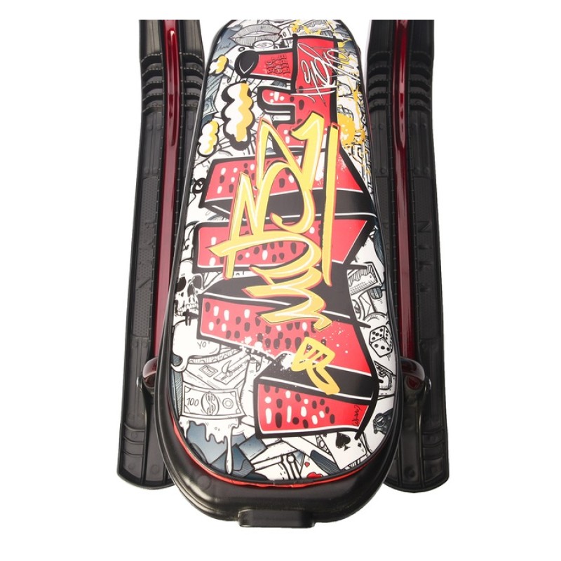 Снегокат Nika Kids Jump Граффити, красный/черный