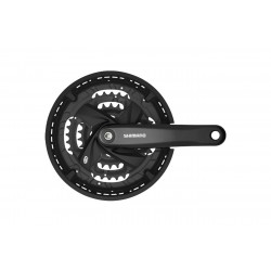 Комплект шатунов Shimano FC-M371-L, с защитой, SQR, 170 мм, 44х32х22T, черный