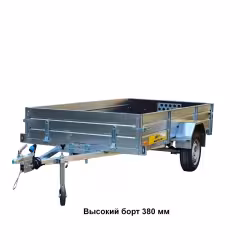 Прицеп бортовой двухосный Вектор ЛАВ 81013Е, высокий борт, опорное колесо