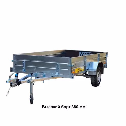 Прицеп бортовой двухосный Вектор ЛАВ 81013Е, высокий борт, опорное колесо