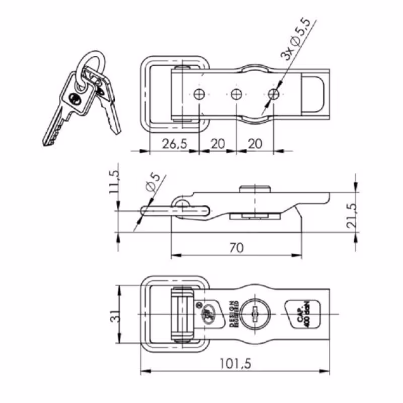 Замок борта SPP ZB-13