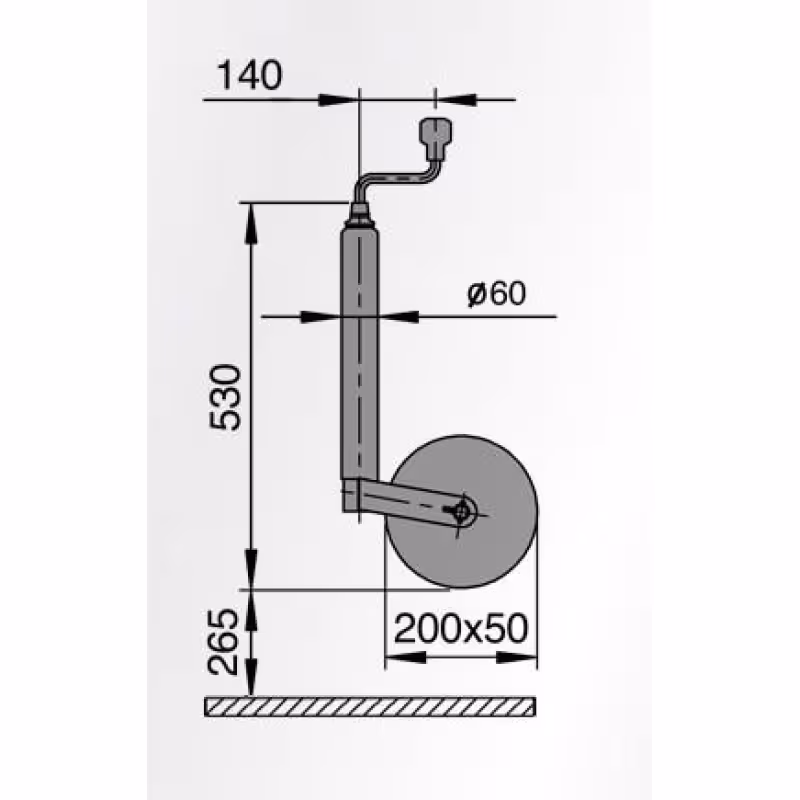 Опорное колесо Al-Ko Профи 243888, 500 кг