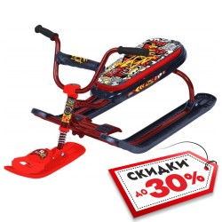 Снегокат Nika Kids Jump Граффити, красный/черный