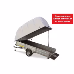 Прицеп бортовой одноосный Вектор ЛАВ 81012А с крышкой Jaxal, высокий борт