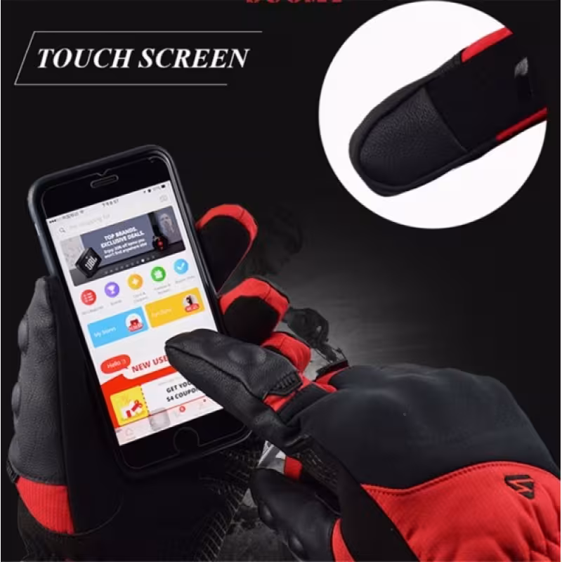 Мотоперчатки зимние Suomy GL88, красный, размер L